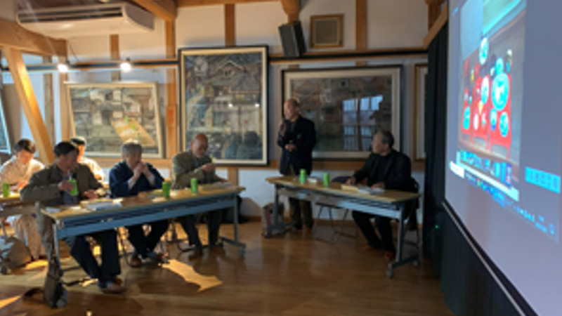 17代御師 丸山宗太夫のお話と神饌を模した食事1